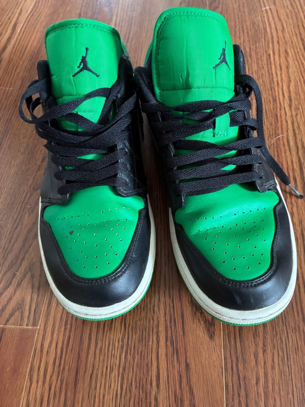 Nike Air Jordan Low Top Sneakers in Green and Black